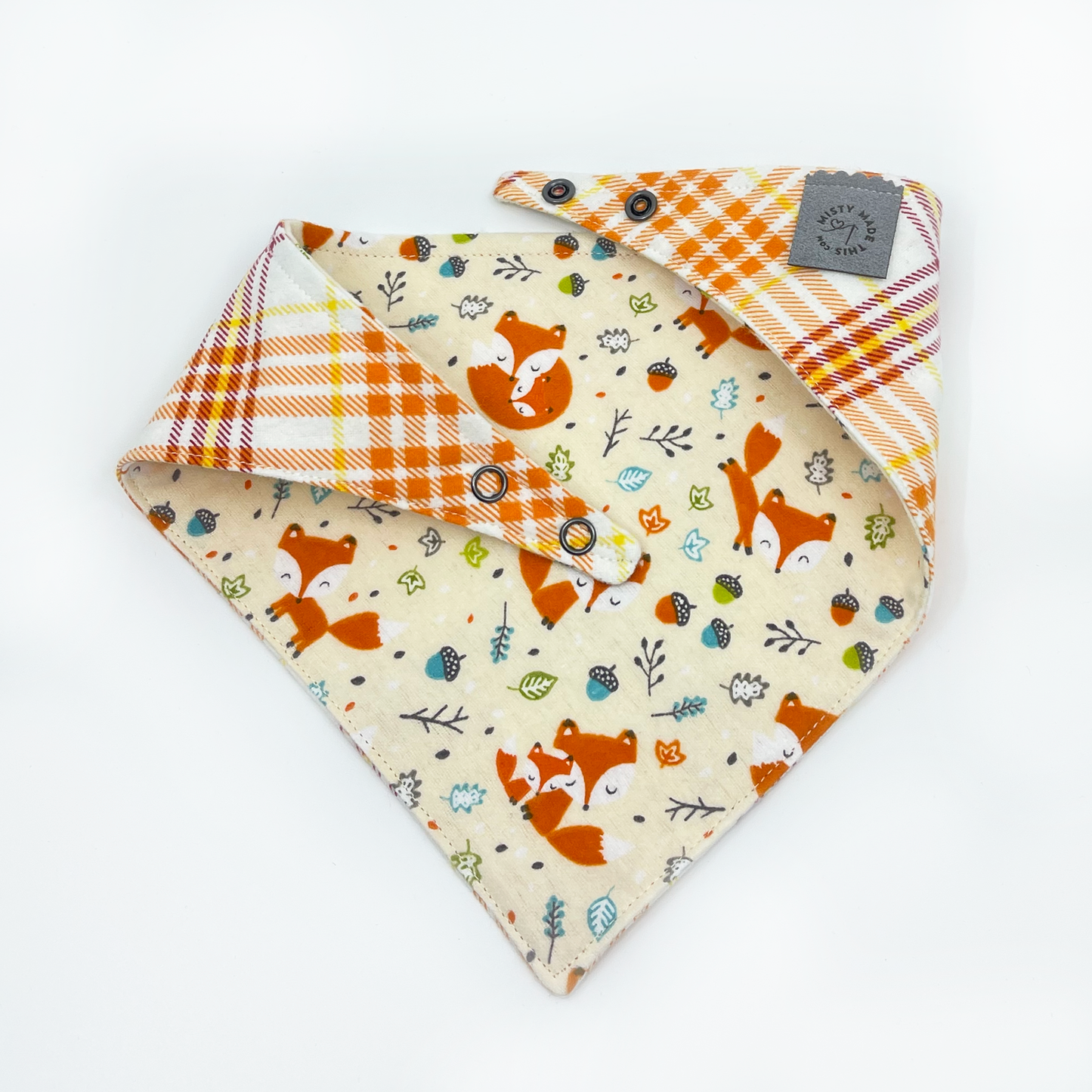 Flannel Sleepy Time Fox Pet Bandana