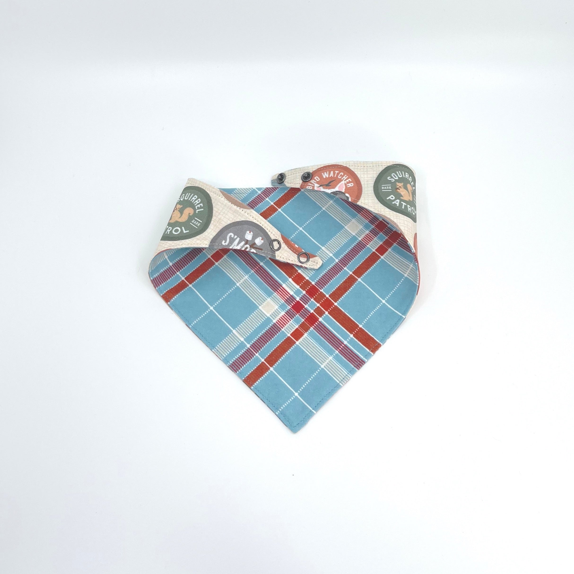 Scout Badges with Plaid Flannel Pet Bandana