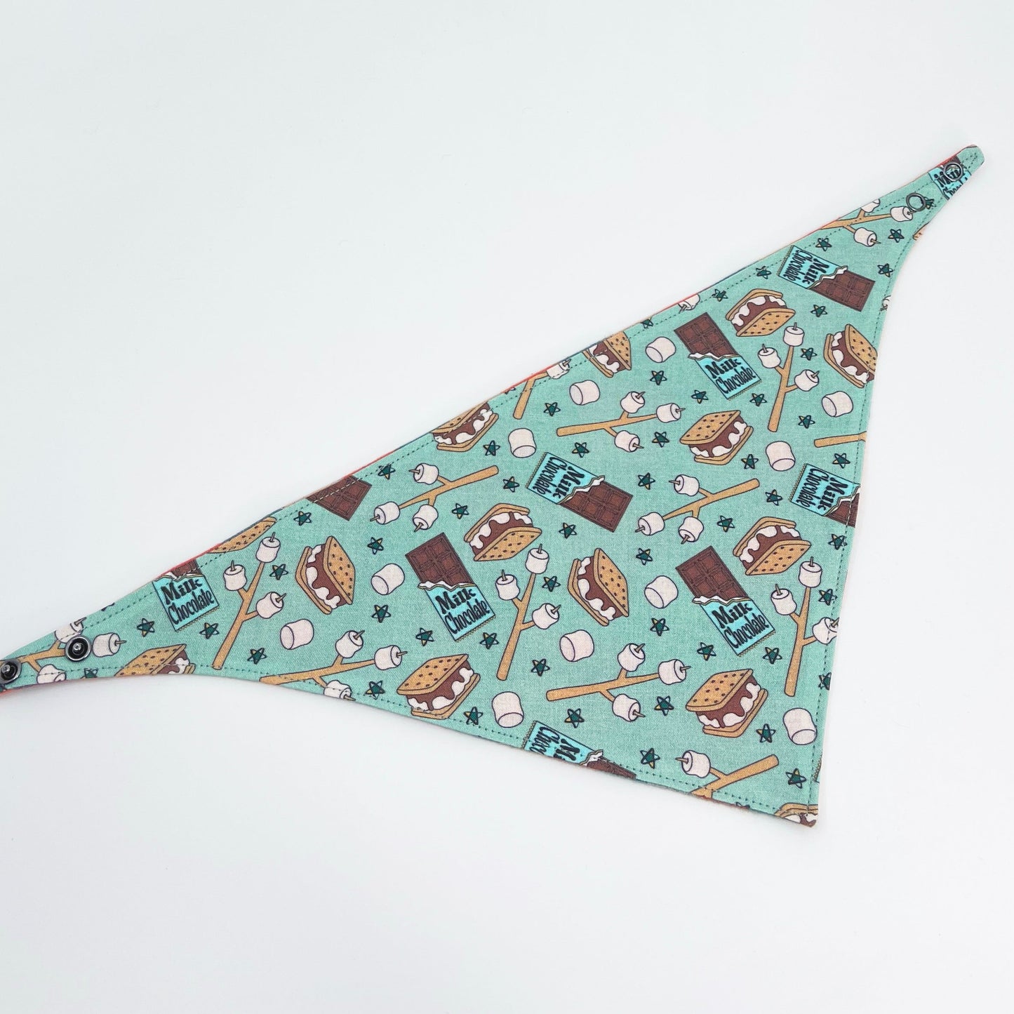 S'more fun with checkered Flannel Pet Bandana